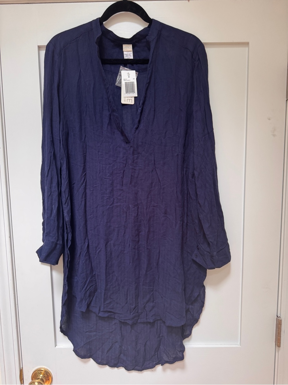 l*space Navy Long-Sleeve V-Neck Tunic